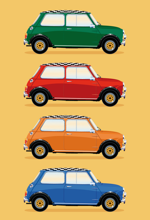 4 Mini Cooper Classic Iconic Car
