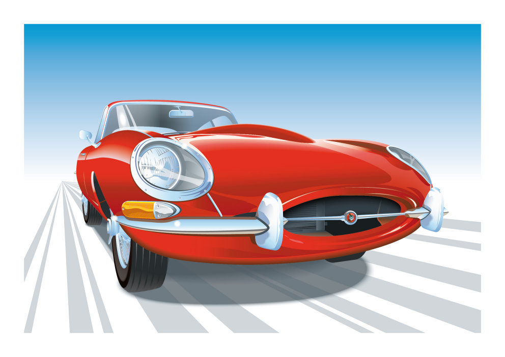 Jaguar E-Type Jaguar XK-E Vintage Classic British Sportscar