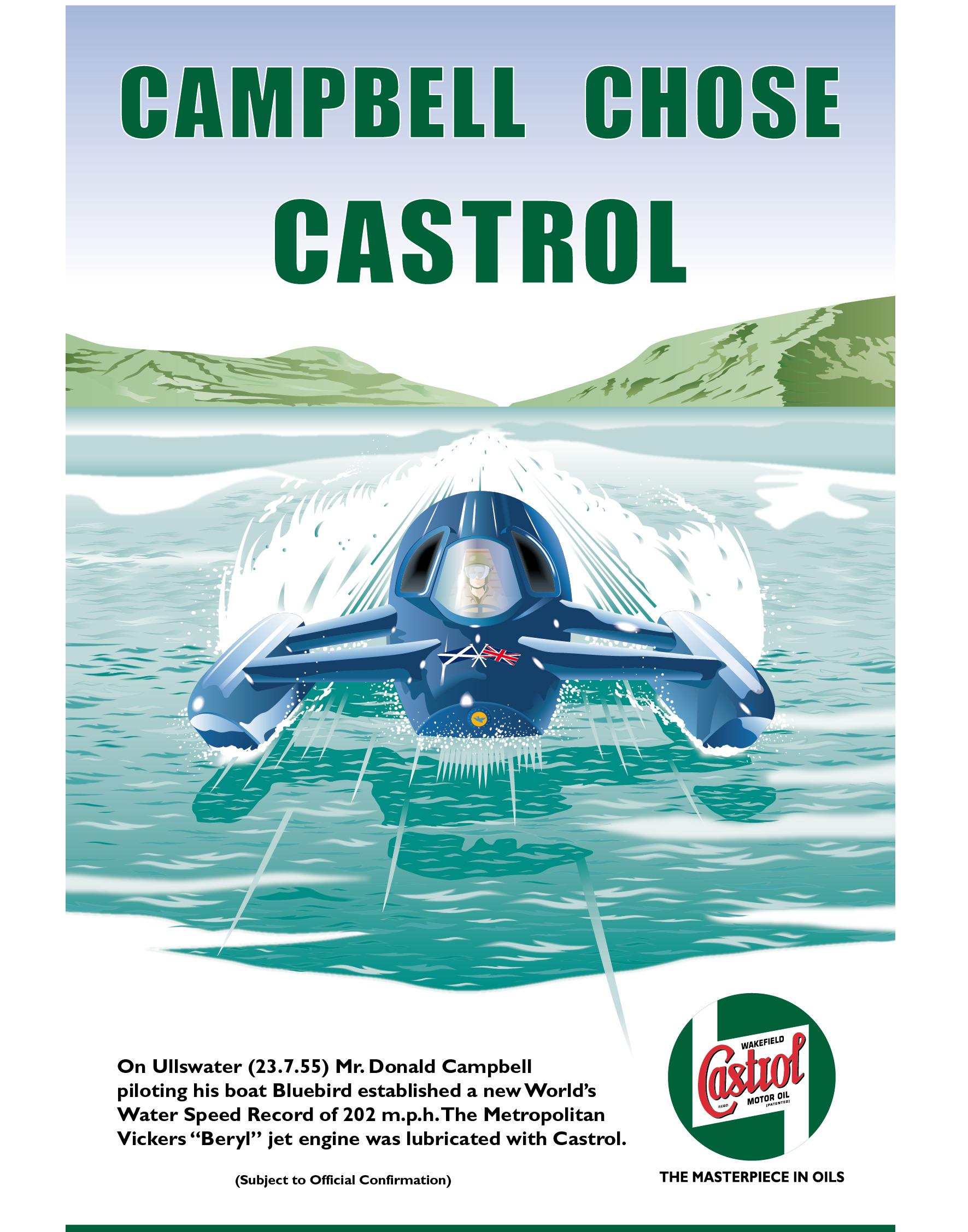 Sir Donald Campbell Bluebird Castrol